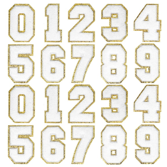 WHAMVOX  20 Pcs Applique Sew on Letters for Clothing Embroidered Patch