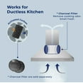 thumbnail image 5 of Hauslane Chef Series Base Model WM-530 30" Convertible Wall Mount Chimney Range Hood 120 Volts in Stainless Steel, 5 of 11
