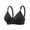 Black, variant on Womens Bras Solid Wireless Push up Back Closure Breathable Lace Shaping Adjustable Brassiere
