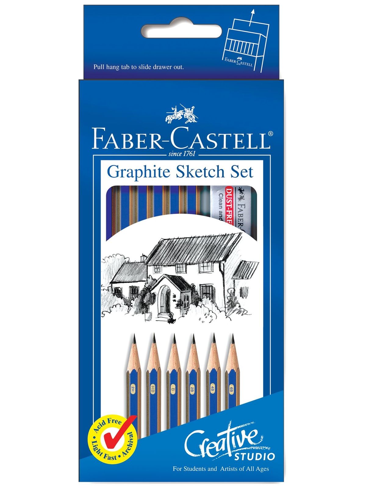 Studio Graphite Sketch Pencils graphite sketch set, set of 6 (pack of 3