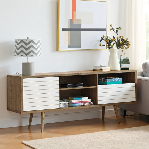 Resenkos Entertainment Centers,TV Stands,Mid-Century Modern TV Stand for TVs up to 65 Inch