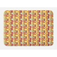 thumbnail image 1 of Retro Bath Mat, Pattern with Irregular Stripes and Circles in Paintbrush Style, Plush Bathroom Decor Mat with Non Slip Backing, 29.5" X 17.5", Multicolor, by Ambesonne, 1 of 2