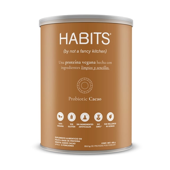 Proteína vegana HABITS Cacao 488g