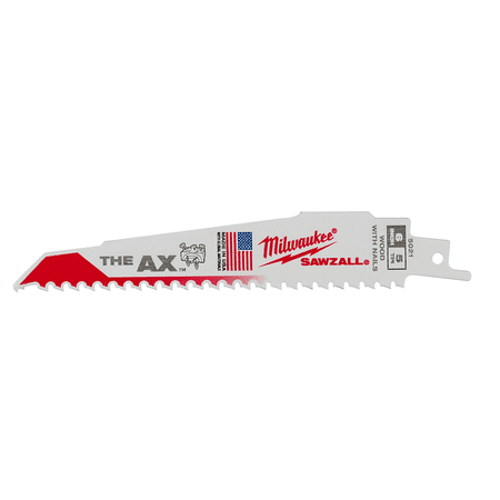 Milwaukee 48-01-7021 Super Sawzall Blade 5 Teeth per Inch 6-Inch Length Ax