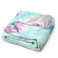 thumbnail image 2 of Kll Fleece Blanket Plush Throw Blanket Dragonfly Floral,Soft Fuzzy Cozy Flannel Blanket For Couch Sofa Bed.(60"X50"), 2 of 9