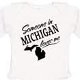 thumbnail image 4 of Inktastic Someone in Michigan Loves Me Boys or Girls Long Sleeve Baby Bodysuit, 4 of 5