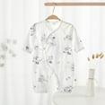 thumbnail image 2 of Bovxnpu Baby Girl Bodysuit, Infant Baby Cotton Bodysuits, Newborn Baby Summer Thin Baby Clothes Long Sleeved Air-conditioned Clothes Jumpsuit Crawling Clothes Penguin Print Clothes 1-3 Months, 2 of 3