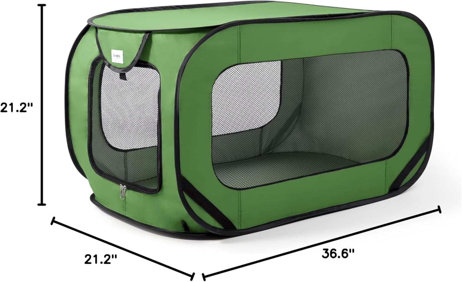 Portable Pet Kennel for Dogs & Cats, Green 36in Large, Collapsible Car  Bed