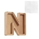 thumbnail image 1 of EQWLJWE Hucha para niños, niñas, hucha grande, 26 letras del alfabeto inglés, de madera personalizada, transparente, caja para ahorrar dinero con pegatinas del alfabeto, regalo creativo para hacer, 1 of 8
