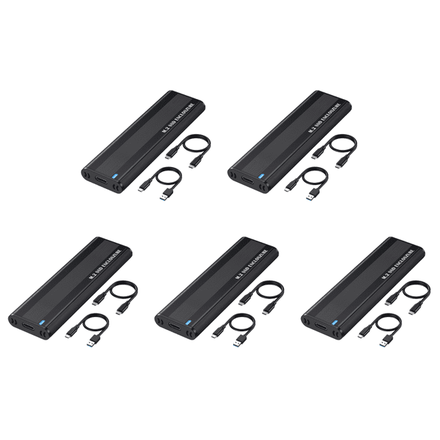 Caja Disco Duro 5 Uds. Herramienta Gratuita 10Gbps para SSD 2230/2242/2260/2280 (NVME Con CC+AC)