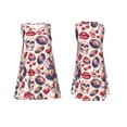 thumbnail image 7 of Yiaed record rock Skull lips Print Women's Sleeveless Dress, Loose Fit Summer Dress, Casual Sleeveless Dress for Women, 7 of 7