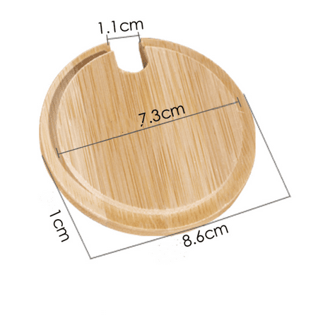 

Livesture Coaster round wooden bamboo lid 8.6cm Cover