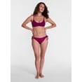 thumbnail image 2 of Time and Tru Women's and Women's Plus Low Rise Side Tie Ribbed Bikini Bottoms, Sizes XS-2X, 2 of 5