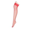 thumbnail image 1 of Womens Fishnet Stockings with Lace Top Thigh Highs Hosiery, 1 of 2
