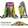 thumbnail image 6 of Drawstring Backpack for Barney and Friends Sackpack Women Men Adults Party Favor Bags Sports for Gym Travel Swimming Hiking Camping Tote Bag 11.8 × 15.7 in, 6 of 6