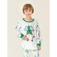 thumbnail image 6 of Franhais Christmas Family Pajamas Matching Set Santa Claus Print Long Sleeve Tops and Pants Sleepwear Soft Nightwear, 6 of 10
