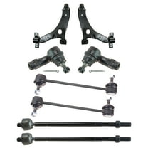 TRQ Front Control Arm Ball Joint Sway Link Tie Rod Suspension 8pc Kit for Focus PSA31173