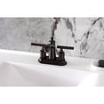 thumbnail image 2 of Kingston Brass FB7625CML Manhattan Double-Handle 4" Centerset Bathroom Faucet with Pop-Up Drain, Oil Rubbed Bronze, 2 of 7