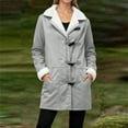 thumbnail image 2 of Mid Length Jacket For Women Soft Outerwear Cozy Lined Winter Coat Warm Thick Casual Fashion Loose Fit Comfortable Daily Wear, 2 of 5