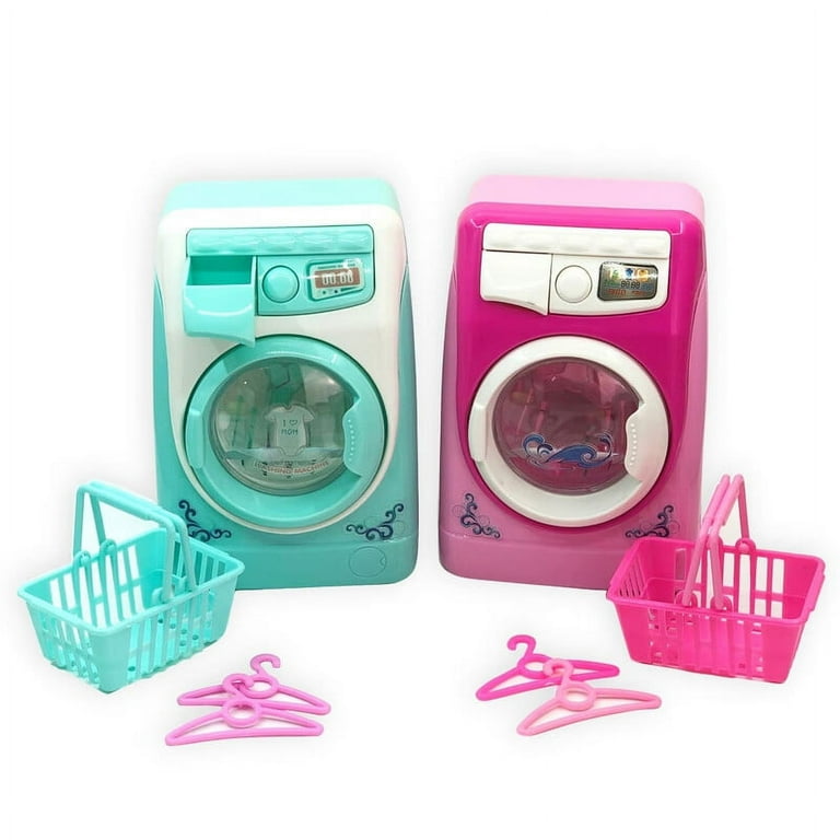 Cuteam Washing Machine Toy Kids Mini Simulation Light Electric