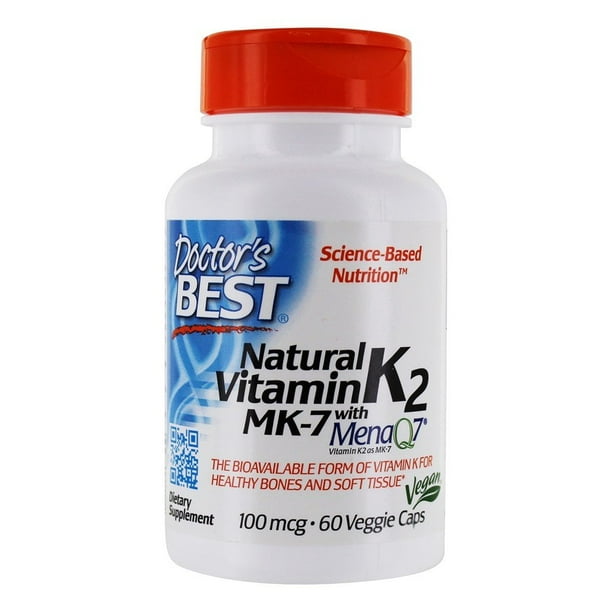 Doctor s Best Natural Vitamin K2 MK7 with MenaQ7 100 mcg 60 Veggie