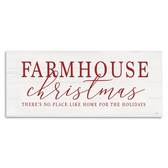 Stupell Industries French Country Farmhouse Christmas No Place Like Home Canvas Art, 24 x 10, by Lux Me Designs