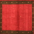 thumbnail image 1 of Ahgly Company Indoor Square Abstract Orange Contemporary Area Rugs, 4' Square, 1 of 1