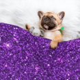 thumbnail image 3 of Yiaed Purple Glitter Print Dog Blankets-Cat Blanket Washable for Couch Protection,Puppy Blanket, Soft Plush Reversible Throw Furniture Protector-Small, 3 of 8