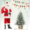 thumbnail image 3 of Costway 2 PCS 4 FT Artificial Xmas Tree Flocked Christmas Tree with 231 PE PVC Branch Tips, 3 of 10