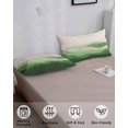 thumbnail image 4 of Green Beige Ombre Pillow Covers King Size, Minimalist Ocean Waves Linen Soft Bed Throw Pillowcases Breathable Cooling Long Lumbar Body Pillow Sham Cover for Bed Sofa 20''x40'', 4 of 7