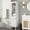White, variant on Gray Particle Board and MDF Tall Storage Cabinet, 68 in Height with Adjustable Shelves