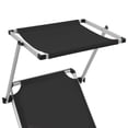 thumbnail image 5 of vidaXL Chaise Longue Pliante avec Toit en Aluminium et Textilène Noir, 5 of 5