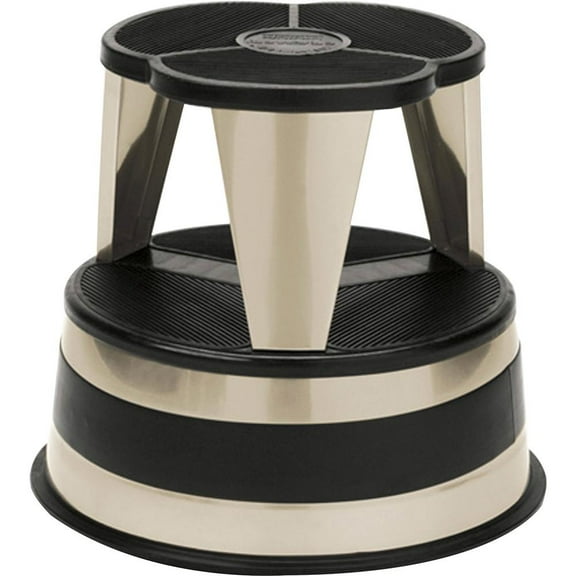 Cramer Kik-step Steel Step Stool, 350 Lb Cap, 16" Dia. X 14 1/4h, Sand