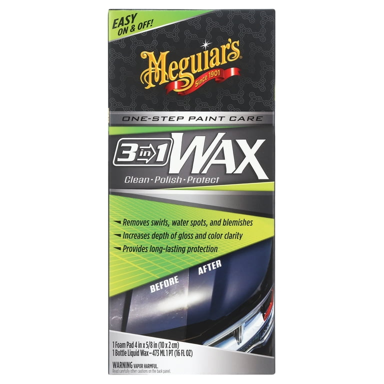 megu ③ 2 pack) Meguiar's 3-in-1 Wax, G191016, 16 Oz - Walmart.com
