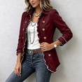 thumbnail image 5 of Womens Long Sleeve Ruffle Button Front Cardigan Jacket Lightweight Open Front Layered Top Structured Collar Casual Outerwear Fall Jackets for Women, 5 of 7