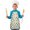 Tractor and Trucks, variant on Tractor and Trailers Cream Pattern Teens Aprons, Adjustable Neck Strap, Toddler & Teens Aprons for Cooking & Baking, 19x23.6 Inches