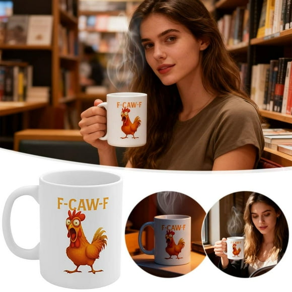 Outoloxit Funny Turkey Ceramic Mug 11oz - Customizable Coffee Cup for Christmas Gift, Personalized Gift for Men and Women, Microwave and Dishwasher Safe