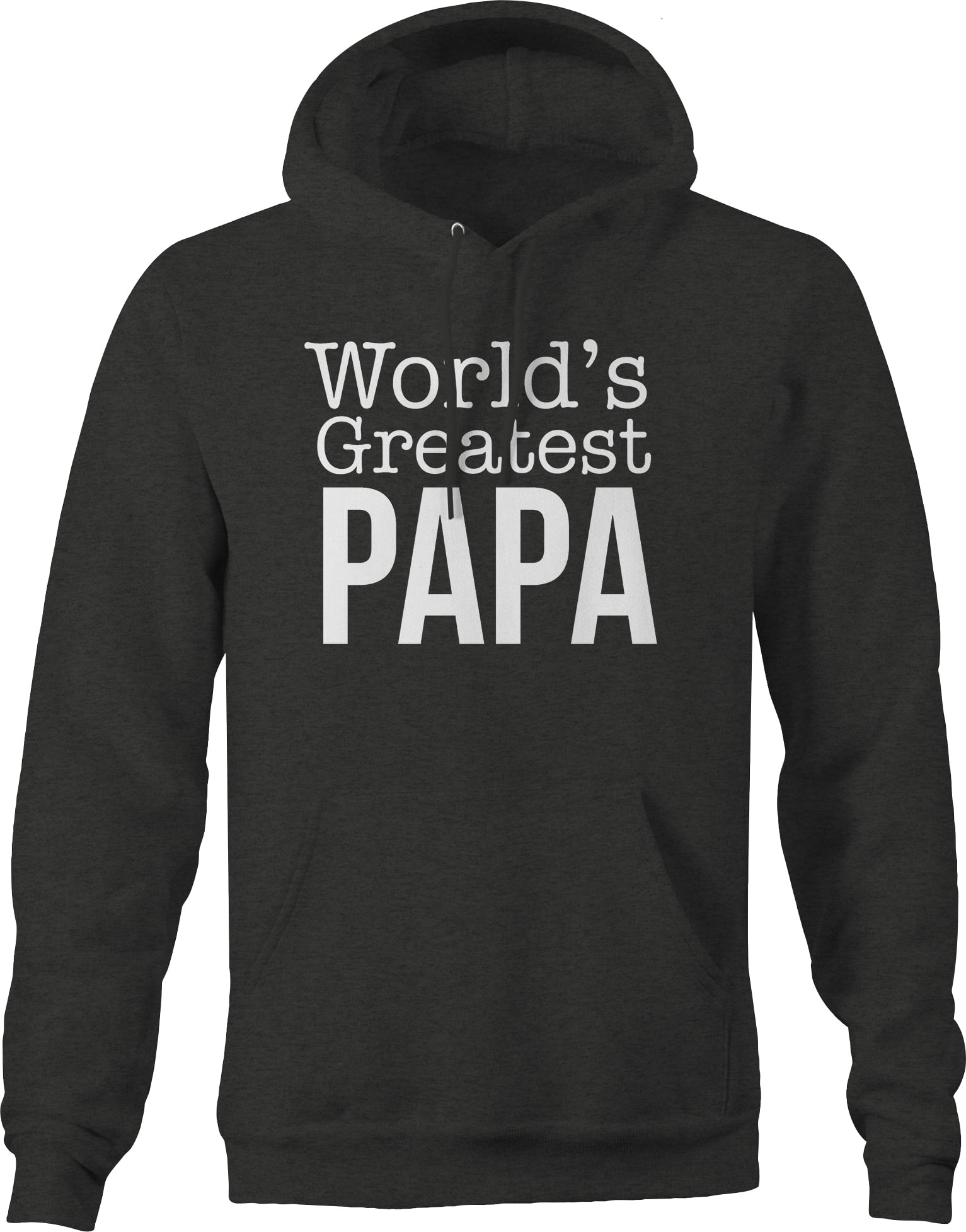 Ink Up America World Greatest Papa Grandpa Wise Best Hoodie for Big Men 3XL Dark Gray, Men's