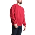 thumbnail image 2 of G-Style USA Men's Long Sleeve Solid Fleece Crewneck Sweatshirt MSC13126 - Red - 2X-Large, 2 of 6