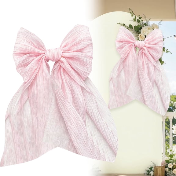 Pink Bows, Giant Bows Decorations, Large DIY Wall Bows Hanging Decor for Baby Shower, Wedding, Coquette, Birthday, Backdrop, Bridal Shower, Bachelorette Party Supplies, 33 Inch