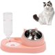 thumbnail image 4 of Pink stainless steel cat food and water bowl set for pets, 4 of 5