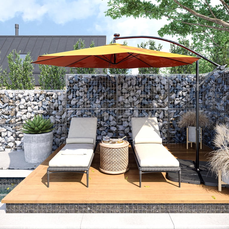 belleze 10 hanging umbrella patio sun shade offset Sarasota Breeze With Screen 10' This 10 patio outdoor sunshade is perfect for decorating the areas around your house to beautify your surrounding environment BELLEZE Hand Crank Cantilever Patio