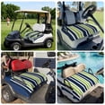 thumbnail image 6 of Golf Cart Seat Covers for 2 Seater,Navy Blue Green Striped Microfiber Cart Seat Towel Blanket,Modern Minimalist Ombre Lines Absorbent Breathable Non Slip Bench Seats Protector for Golf Course 51"x31", 6 of 9