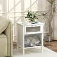 thumbnail image 5 of Modern Black Nightstand,Side Table with Acrylic Drawer, Bedside Table with Storage,Couch End Table for Living Room, Bedroom,Small Space,Easy Assembly,White, 5 of 14