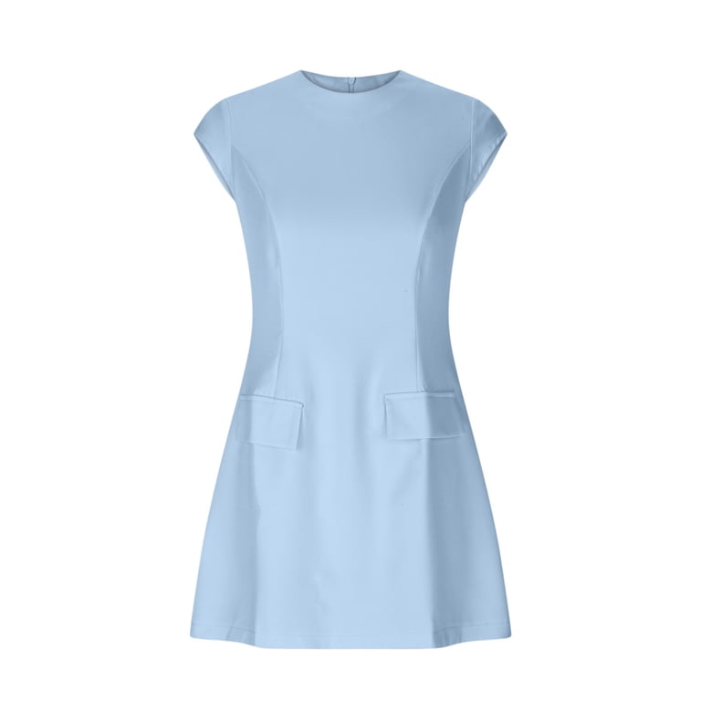 Hvot&aat Women's Wear to Work Dress Elegant Summer Cap Sleeve A Line Mini  Dress for Office Lady Casual - Walmart.com