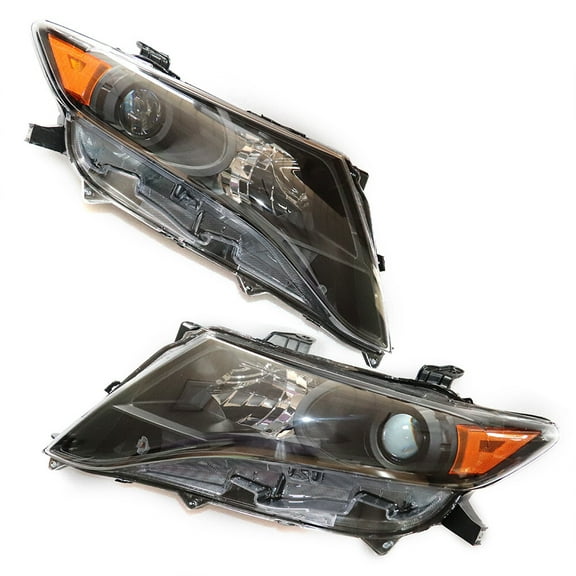 Pair Halogen Headlights Black Headlamps For 2009 2010 2011-2016 Toyota Venza Trouble-free Installation