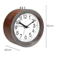 thumbnail image 4 of Analog Wood Alarm Clock With Snooze - Retro Clock With Dial Alarm Light - Quiet Vintage Wood Table Clock Without, 4 of 4