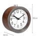thumbnail image 4 of Analog Wood Alarm Clock With Snooze - Retro Clock With Dial Alarm Light - Quiet Vintage Wood Table Clock Without, 4 of 4