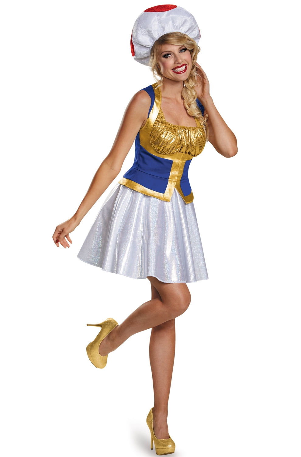 Brand New Super Mario Brothers Toad Female Adult Costume 