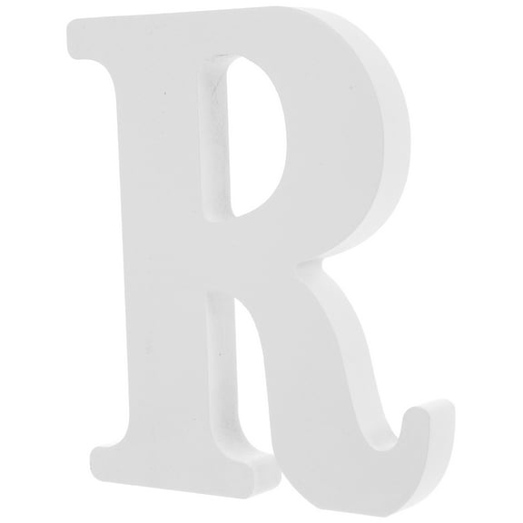 OUNONA White Wood Letters for DIY Decor and Crafts Smooth Surface Freestanding Design 3D Letters